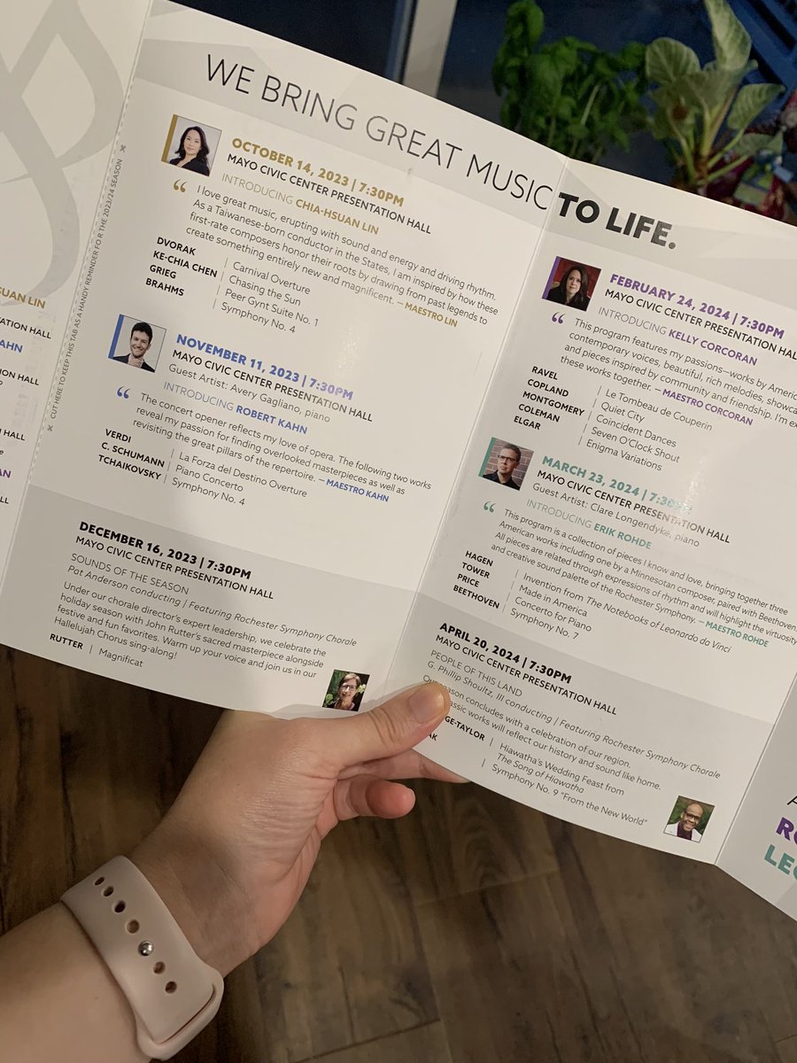 MariAleMendozaD's tweet photo. Excited for the new season of @RochMNSymphony https://t.co/wZp3UssiDl