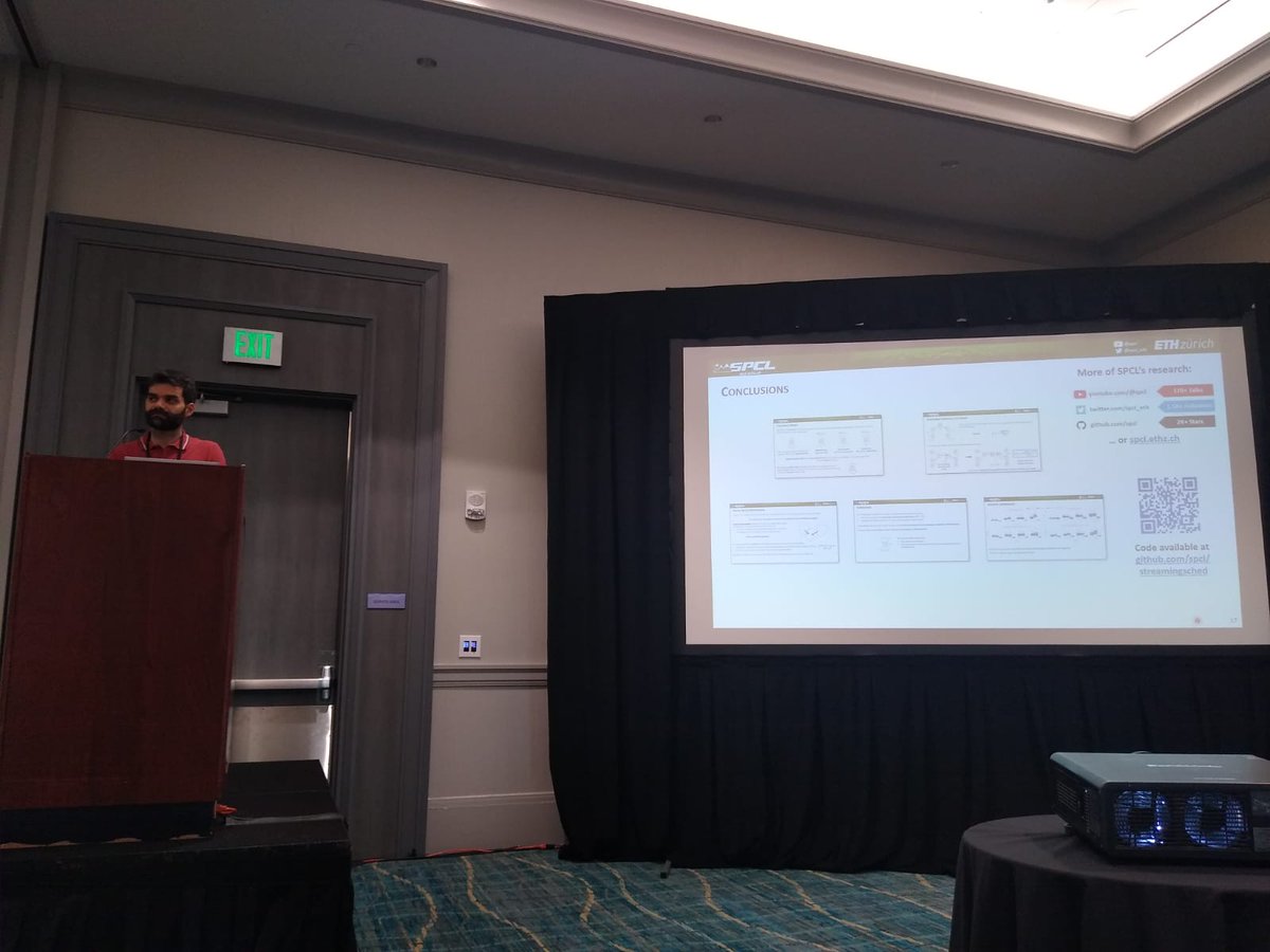 spcl_eth's tweet photo. Many comments and a lively discussion after @tizianodem talk at #HPDC23!
Find more details and results in the paper: https://t.co/vjEmBhAb2W https://t.co/HH9VxDcvtA