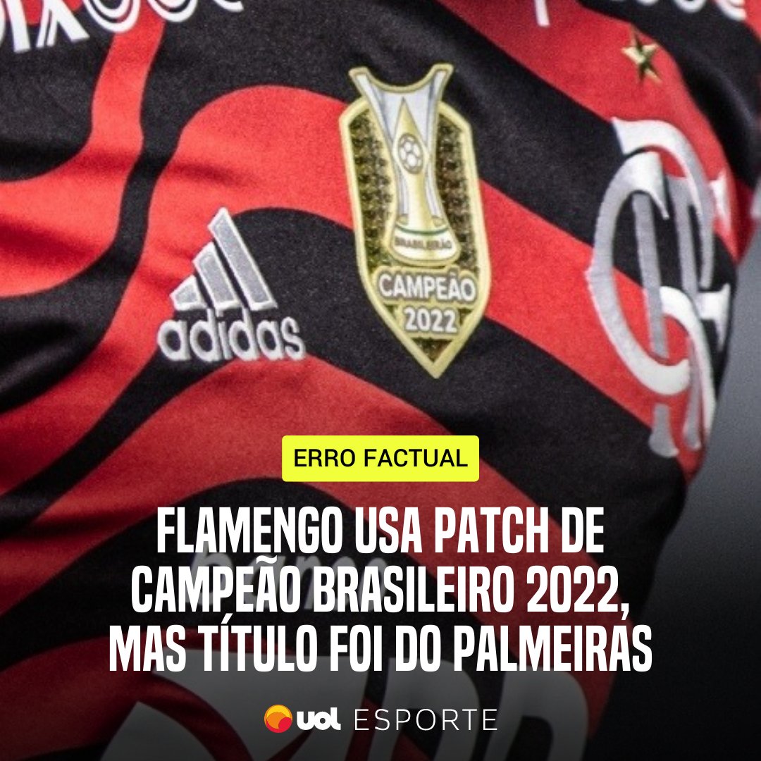 Flamengo enfrenta Santos com patch errado de campeão brasileiro