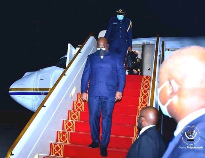 #RDC: Le Président de la République démocratique du Congo (RDC), Félix  Tshisekedi, a regagné Kinshasa dimanche soir au terme d'une mission officielle à Mbuji-Mayi, chef-lieu de la province du Kasaï Oriental, a appris l'ACP de source aéroportuaire crédible.