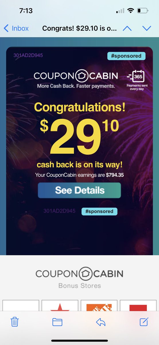 Thanks <a href="/CouponCabin/">CouponCabin</a>