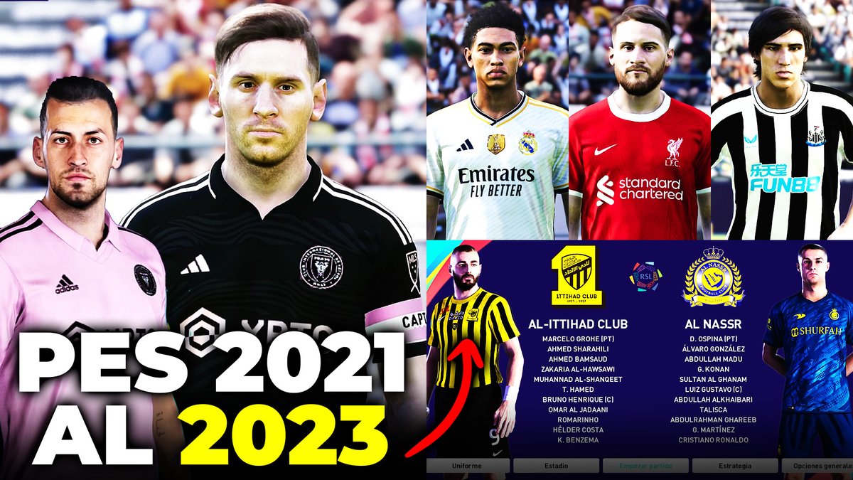 🔰 OPTION FILE PES 2021 actualizado al 2023-2024
🎮 PS4-PS5-PC

🔰 Descarga
mediafire.com/file/m3fwktd1m…

🔰 Tutorial y Contenido
youtu.be/icLE4qPt5mA

❤🔃 ❤🔃 ❤🔃

#Messi #InterMiami #Benzema #Alittihad #Ronaldo #AlNassr #Fichajes #traspasos #kits #uniformes