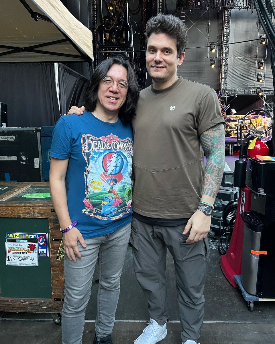 I am so proud this guy @JohnMayer He is just getting better and better! Thank you for your treat❤️ Great to see you John!! Unforgettable @deadandcompany last night at Fenway Boston Unbelievable band chemistry❤️ #deadandcompanytour #johnmayer #deadandcompany #fenway #boston