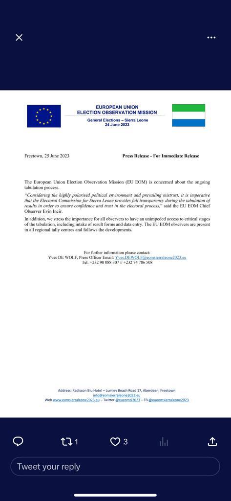 We demand transparency in the tabulation process.