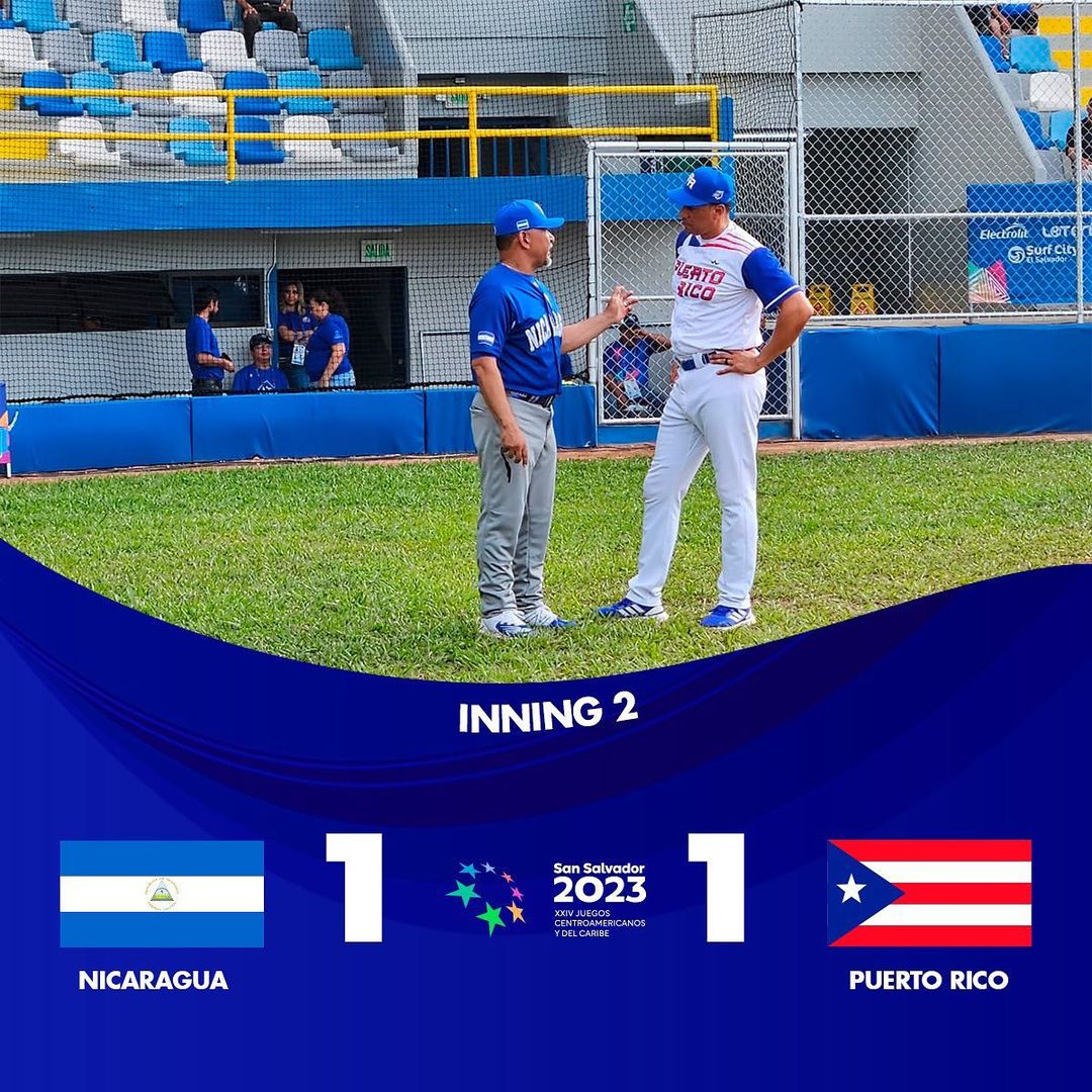selebeisbolnic's tweet photo. 2 entradas completas ⚾️
Imparables de Rigby y Saul Orozco ☄️
El zurdo Leo Crawford retiró a los tres bateadores en fila 🕺🏾
El marcador se mantiene 1-1
¡Si se puede! 🇳🇮
#juegoscentroamericanosydelcaribe #nicaragua #beisbol #pinoleros https://t.co/Qvnyg240xs