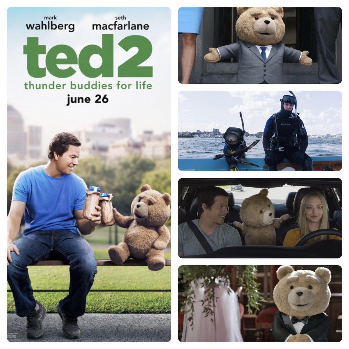 Ted 2 celebrates 8th anniversary today.
#ted2 #ted2015 #markwahlberg #markwahlbergfans #markwahlbergmovies #sethmcfarlane #amandaseyfried #amandaseyfriedmovies #morganfreeman #morganfreemanfans  #morganfreemanmovies #universal #universalstudios #universalpictures #comedymovies