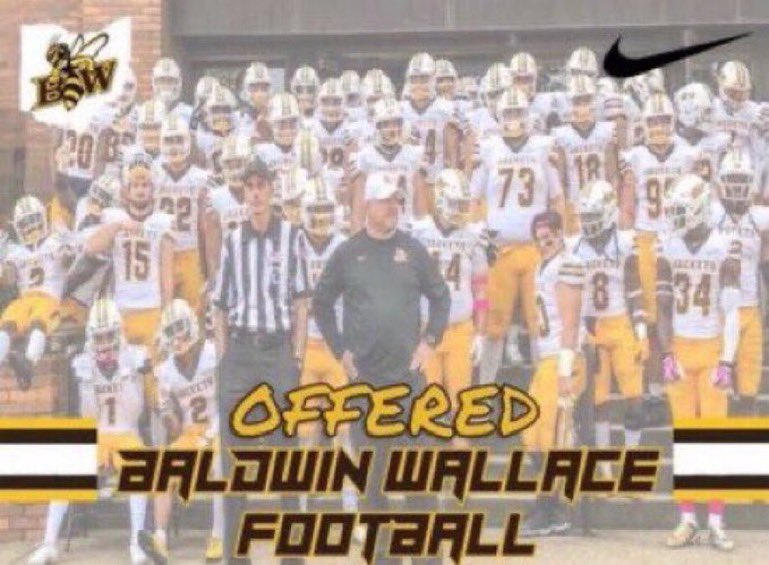 After a great conversation with coach <a href="/CoachHilvert/">Jim Hilvert</a>  I’m blessed to receive an offer from <a href="/BaldwinWallace/">Baldwin Wallace University</a> university <a href="/bwfootball/">Baldwin-Wallace</a> <a href="/SimeonNation/">SimeonNation</a> <a href="/247Sports/">247Sports</a> <a href="/on3/"></a> @Rivals_Clint <a href="/ThrowItDeep/">Throw It Deep</a>