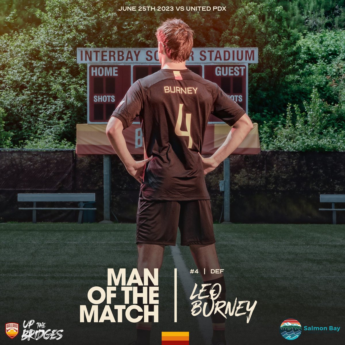 Down a man for over 70 minutes, and he kept the opposition at bay. Leo Burney is your Man of the Match!

📸: @GeoRittenmyer 

#BallardFC | #UpTheBridges