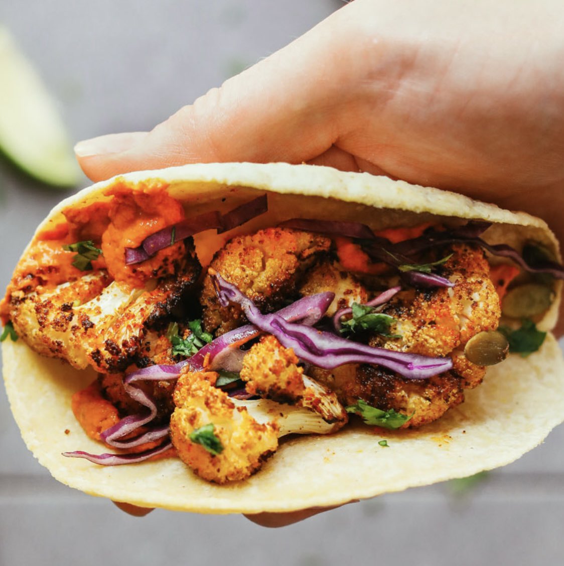 Cauliflower tacos 🌮 😋 #quickandeasy