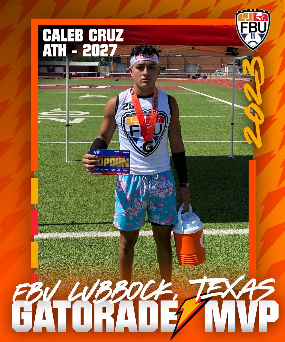 FBUcamp's tweet image. MVP STATUS ✅

Congratulations to Caleb Cruz on earning the G Award presented by @gatorade at FBU Lubbock 👏

#FBU #GetBetterHere