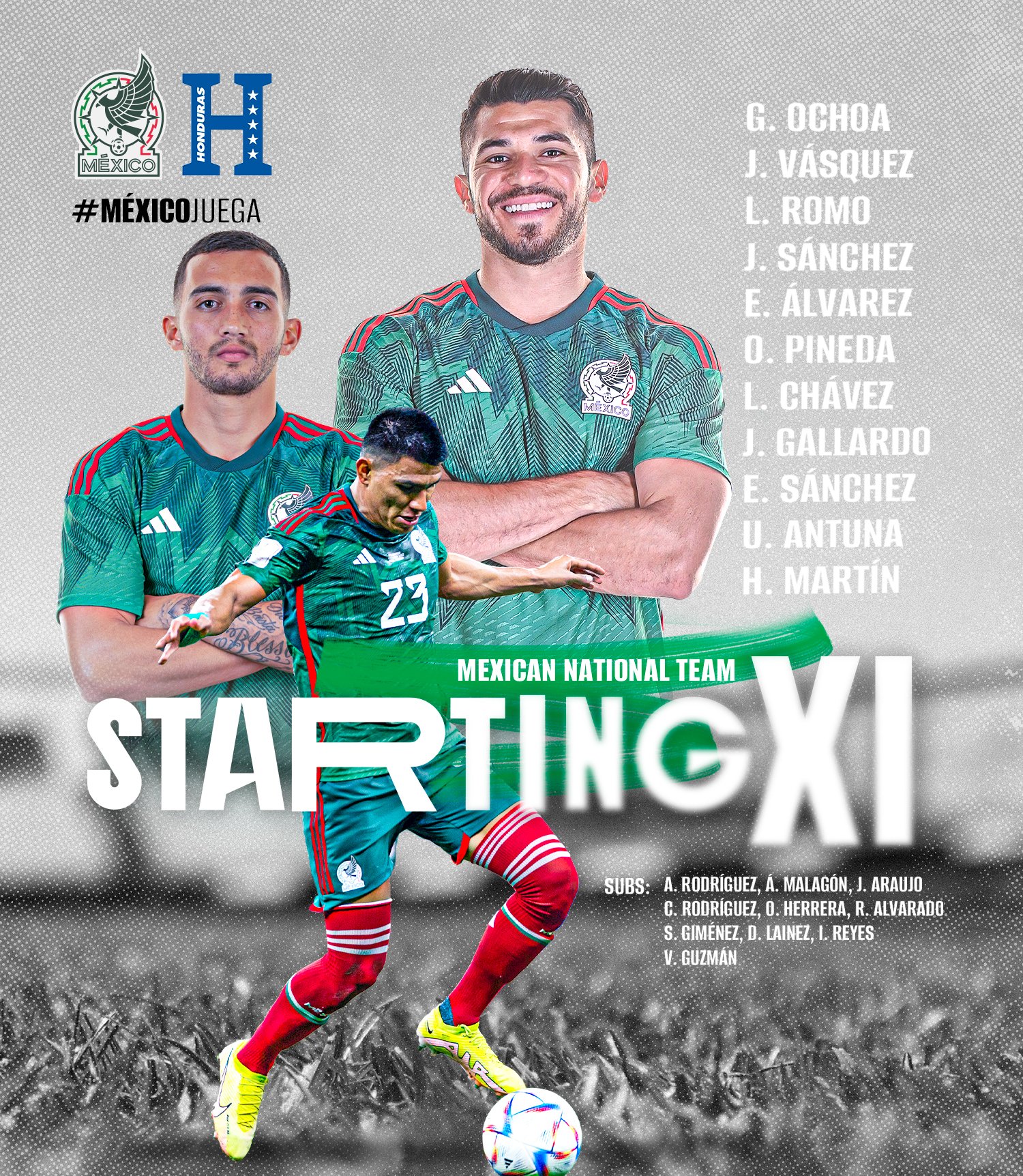 Mexican National Team on X: &ldquo;#MéxicoJuega with these XI 