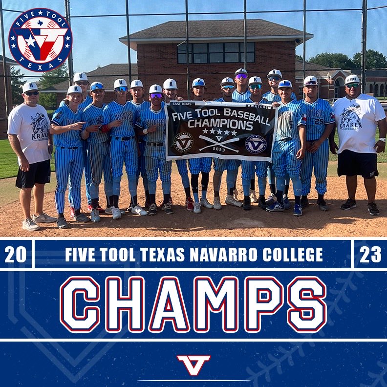 🏆CHAMPIONS🏆

Congrats to <a href="/texas_kraken/">Kraken Baseball Texas</a> Maldonado 2023 on winning the 17U/18U Championship of the <a href="/FiveTool/">Five Tool Baseball</a> Texas Navarro College!

#WatchEm