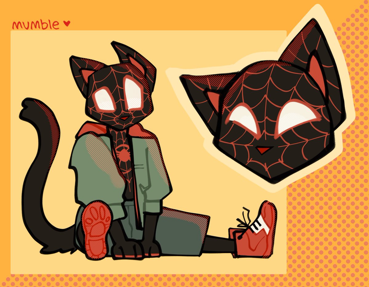 nneonleonn's tweet photo. like, what's up meower 

#MeowsMorales #SpiderVerse #MilesMorales #ATSV https://t.co/SwPhCIvN0G