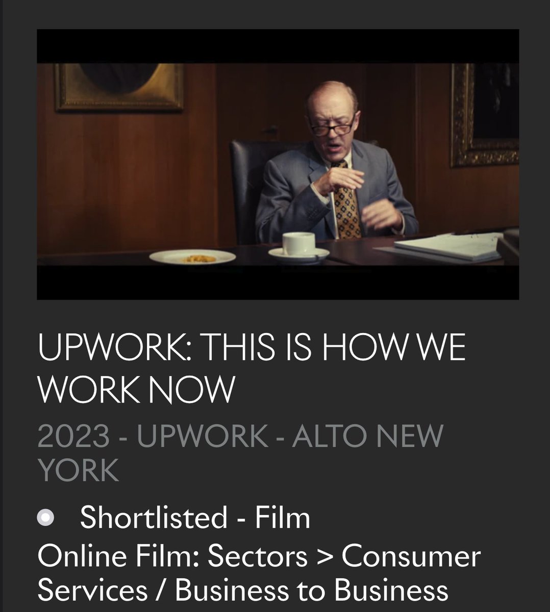 margaretlilani's tweet image. Wow! @Upwork&apos;s #ThisIsHowWeWorkNow campaign was shortlisted for three awards at Cannes 🏆🏆🏆. Congratulations team 💚.