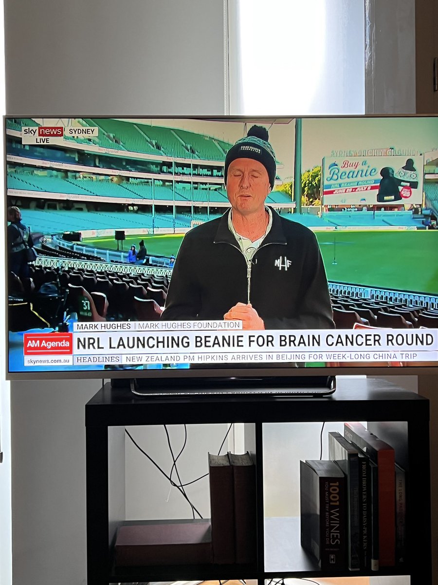 Great promo by <a href="/NRL/">NRL</a> and Beanie for Brain week with the media launch being with an <a href="/AFL/">AFL</a> <a href="/sydneyswans/">Sydney Swans</a> goalposts backdrop!! 
Should have been a joint promo!
#promofail #NRL #AFL #sydneyswans #beanieforbraincancer