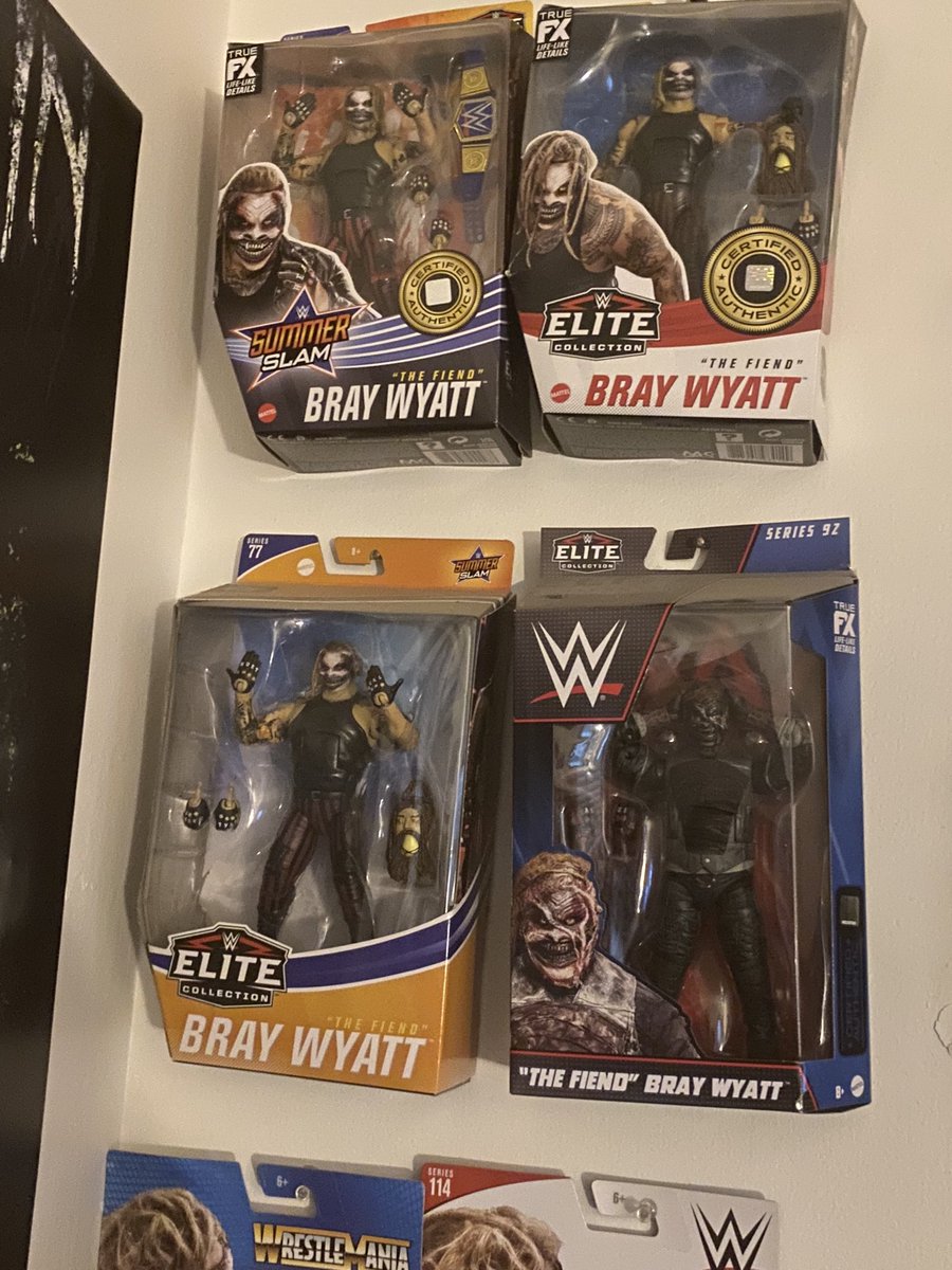 All The Fiend Ultimate Edition figures by @Mattel copped at @RingsideC ⭕️

The others are from the Elite Collection ⭕️

#BrayWyatt #Wyatt6 #TheWyattOG #Smackdown #WWE #UncleHowdy #RevelInWhatYouAre #TheFiend