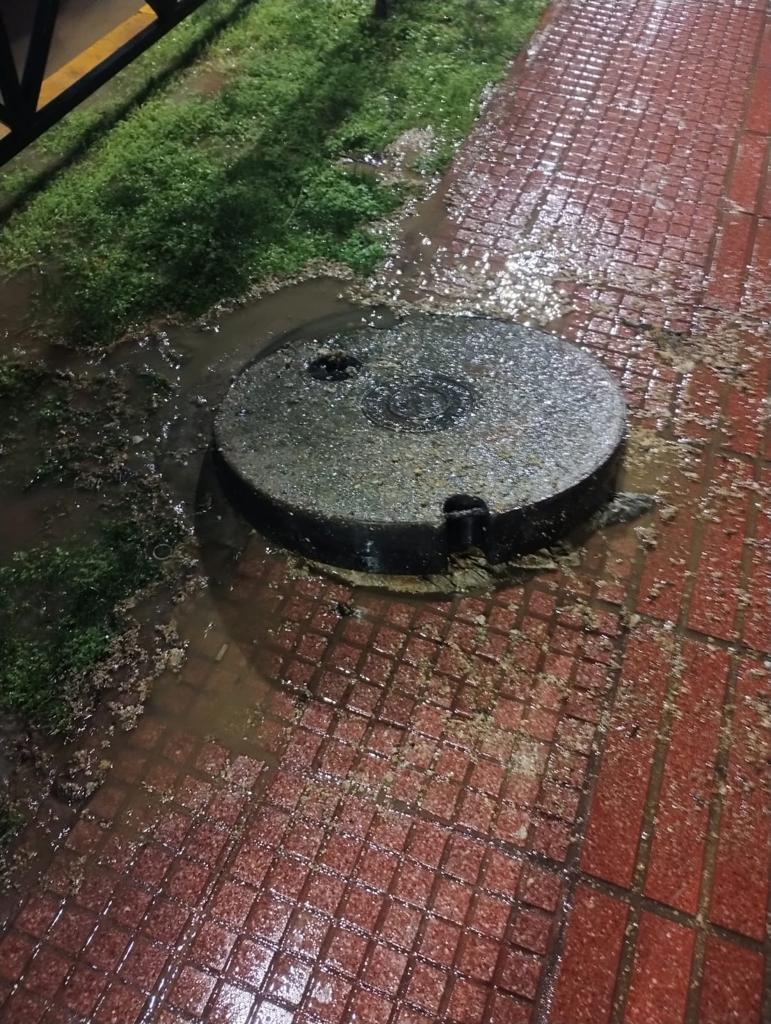 Ignoto_Azul's tweet photo. @aguas_andinas está tapa de alcantarillado lleva filtrando ya 2 días, y aún no tenemos una solución, necesitamos que vengan a destaparlo por favor !! Fuenzalida urrejola 490 la cisterna !! https://t.co/qoX8RMbxZF