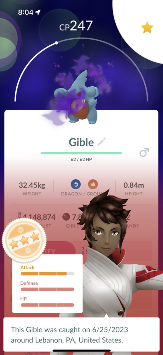 GustopherOrwig's tweet image. #shiniesoftheweek best shadow gible so far hopefully next episode I can get the shadow hundo