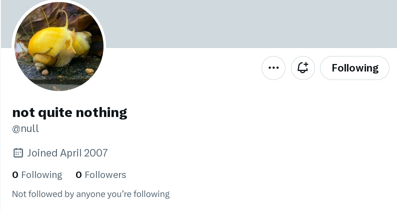null @null, Twitter Profile | TwStalker
