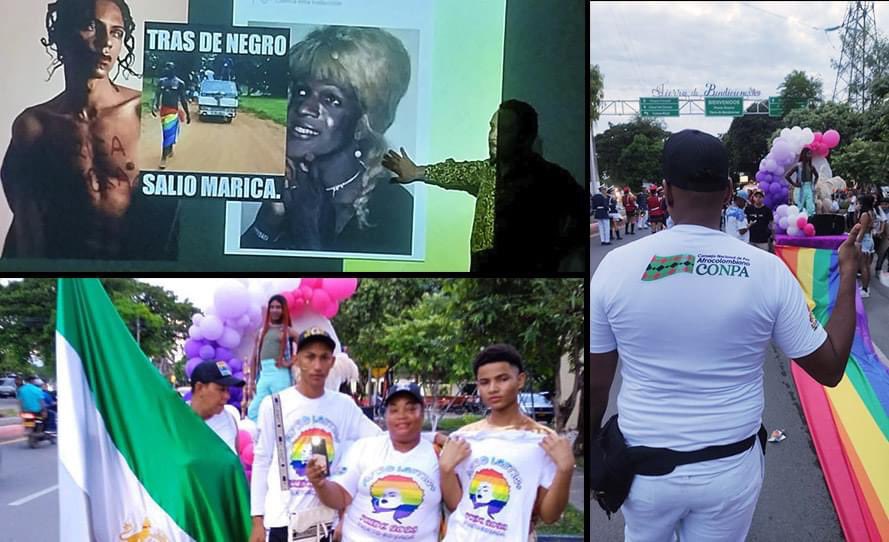 Conpa_paz's tweet photo. Con el lema “Somos Humanos”, ayer 24 de junio, salió a marchar la comunidad LGBTIQ+ del departamento de Boyacá, para reivindicar a través del desfile, los derechos de su colectivo.
!La Juntanza Afrocolombiana va, también con su comunidad LGTBIQ+! 🏳️🌈💪🏾 Apoya #CONPA https://t.co/pQgkuWZwwt