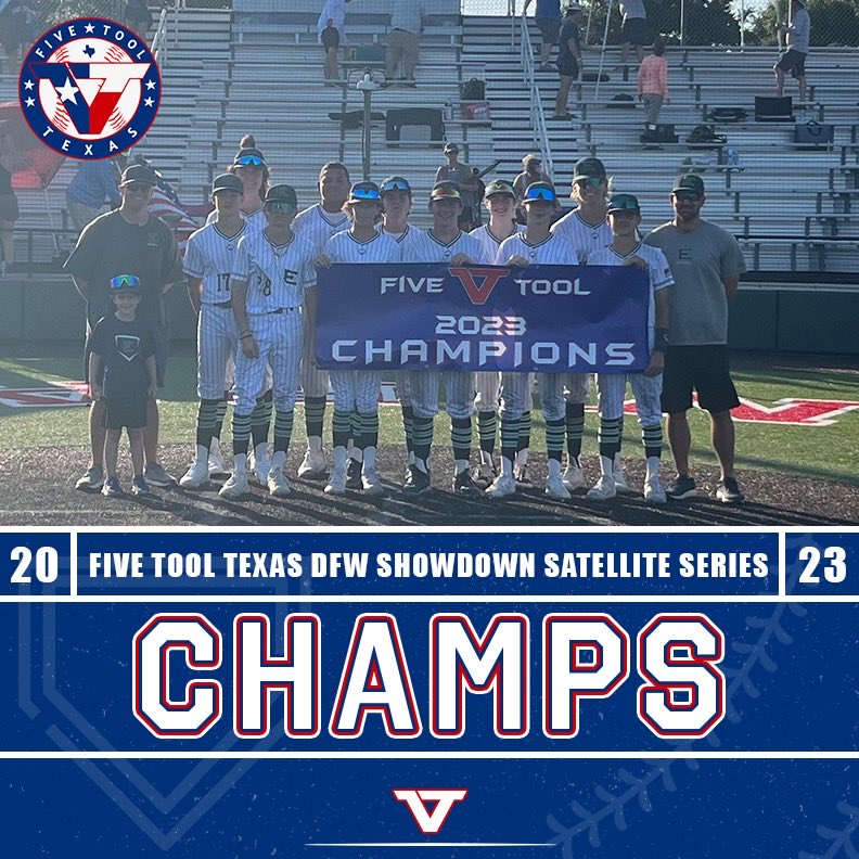 🏆CHAMPIONS🏆 Congrats to @NTX_ELITE McCrummen on winning the 15U American Division of the @FiveTool Texas DFW Showdown Satellite Series! #WatchEm