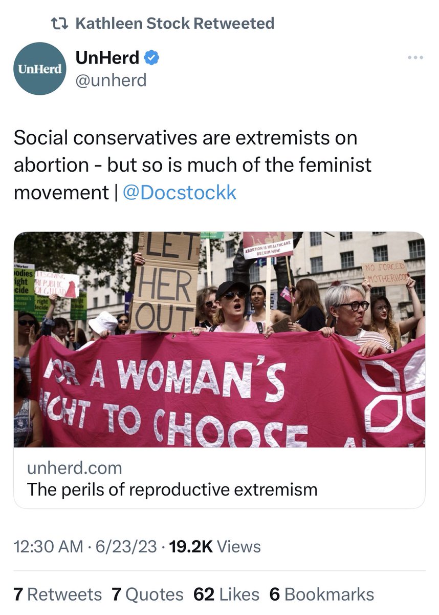 Social conservatives are extremists on abortion - but so is much of the feminist movement. by Kathleen Stock