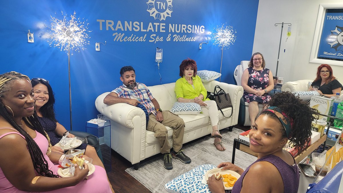 We had wonderful time today during IV party today. I think we will have one once a month! Thank you <a href="/TranslateNurSpa/">Translate Nursing Med Spa</a> #translatenursing #hydrate #medspa