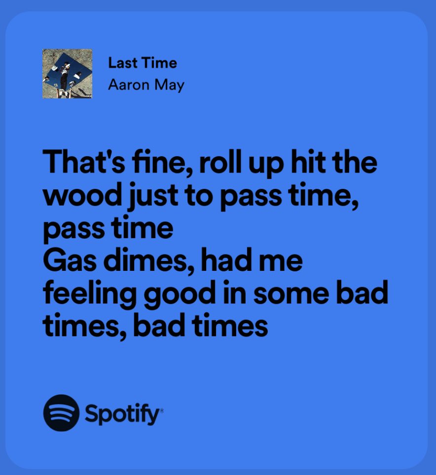 lyric_io's tweet photo. gonna be the vibe for the summer ⁦@aaronmay⁩ #AaronMay #LastTime #music #spotify https://t.co/tMAzHG7zjH