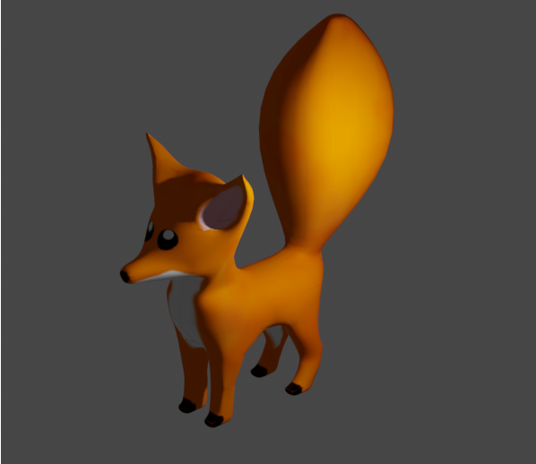 Alrecenk's tweet photo. Took another crack at modelling a fox today in #Blender, and I'm getting better. https://t.co/j4EUwjVica