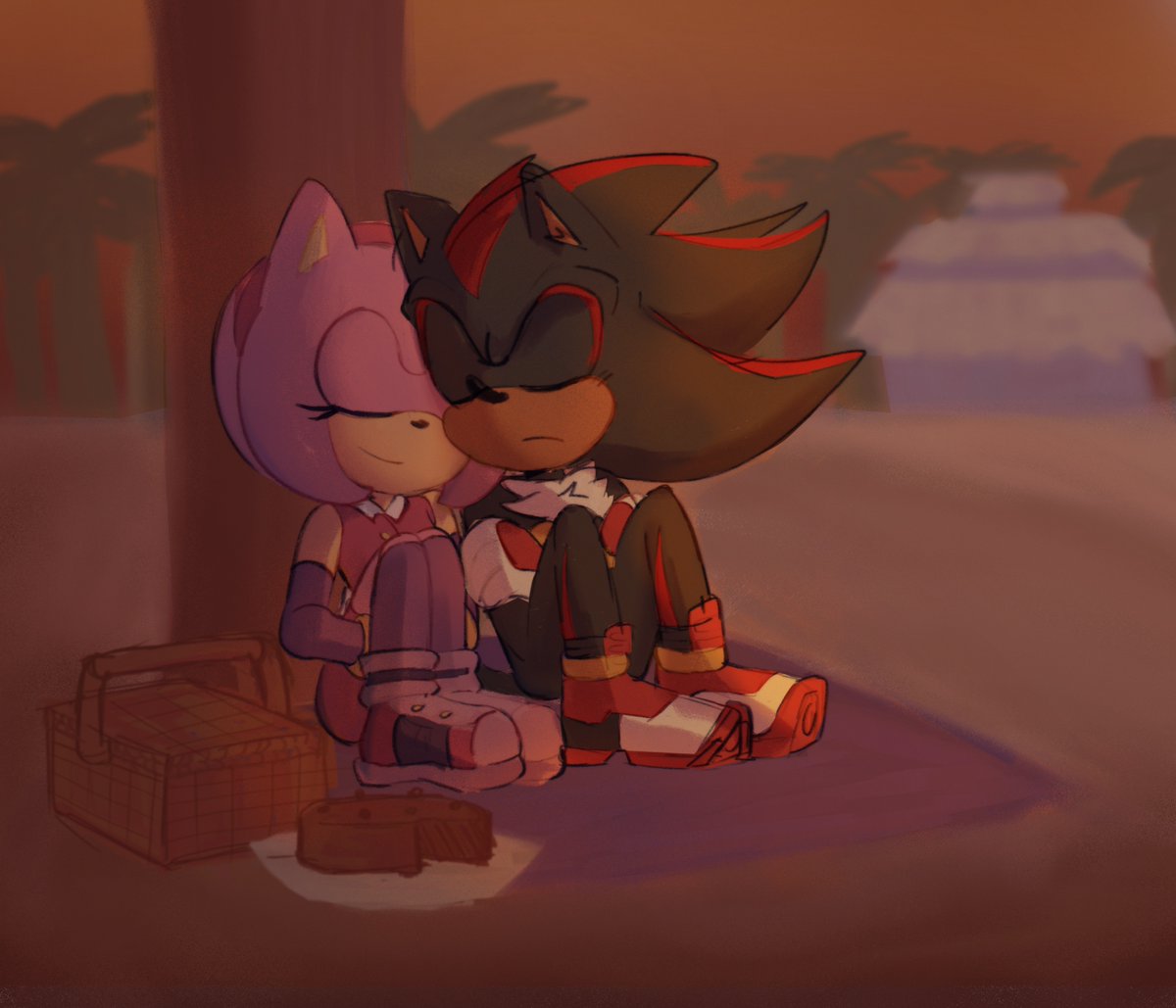 day 1- early morning ❤️
i like to think they often see each other & have late night convos/picnic dates #ShadamyWeek2023 #sonicboom #boomshadamy