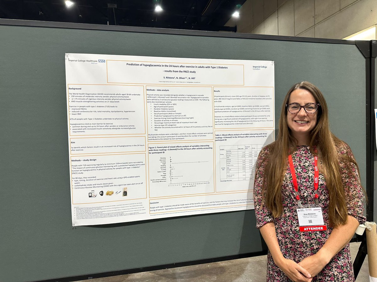 I had no idea you could have such fun stood by your poster at a conference until today. I had a total fangirl moment when <a href="/5Dess/">Dessi Zaharieva</a>, <a href="/JaneYardley2/">Jane Yardley</a> <a href="/MVamvini/">Maria Vamvini</a> &amp; <a href="/MCRiddell1/">Michael Riddell, PhD</a> came to chat about our data. *Such* useful conversations about the PACE study  - paper coming soon!
