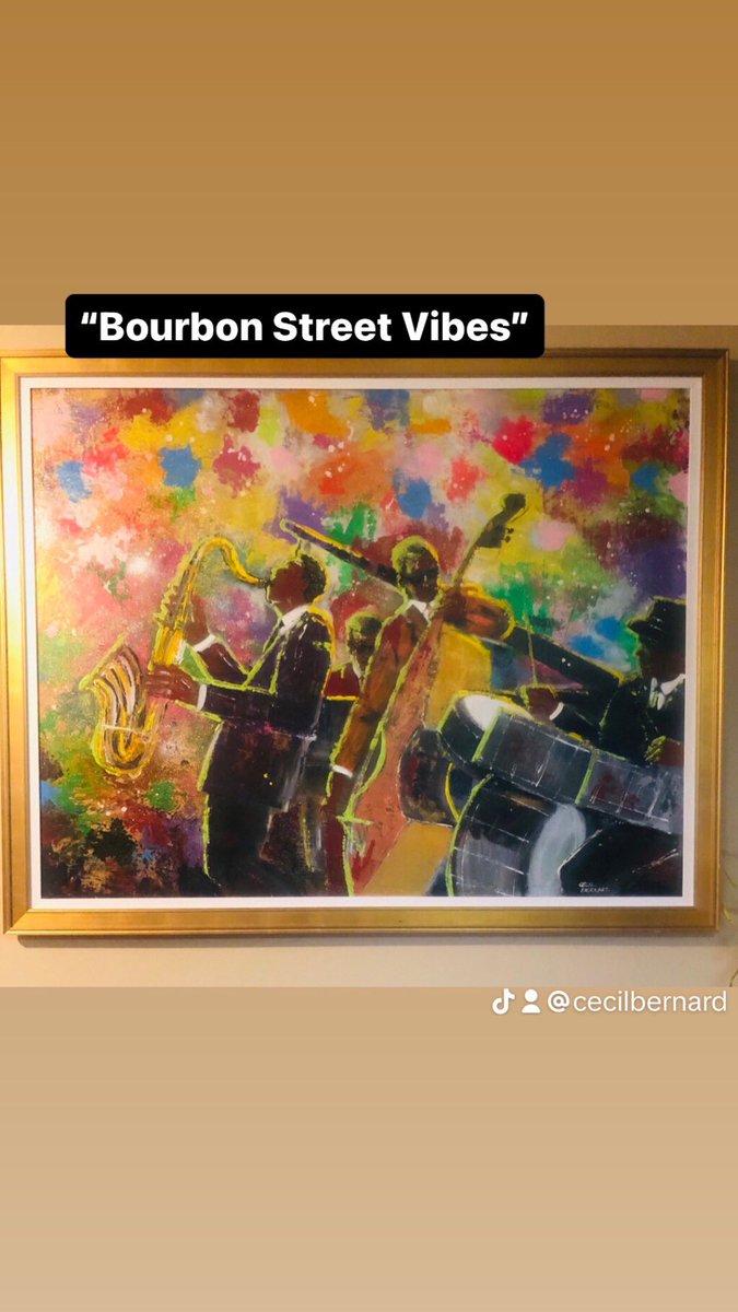 #bourbonstreet #music #Musica #art #artwork #painting #cecilbernard #love #band #musicians #musiclovers #artlovers
