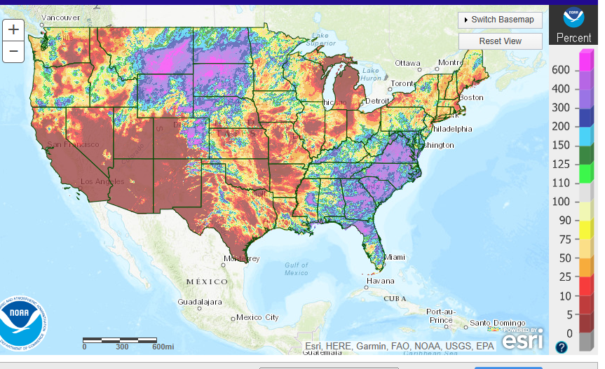 even on a short term 7-day basis the recent rains are leaving vast amounts of the #corn belt in drought.....conditions likely to drop again today pushing the yield expectation below 170, that's approaching 1bbu of production below USDA.