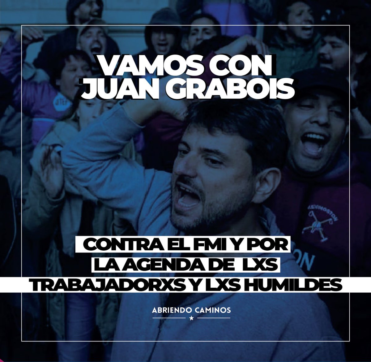 🔥VAMOS CON JUAN GRABOIS🔥

¡Contra el FMI y por la agenda de lxs trabajadorxs y lxs humildes!