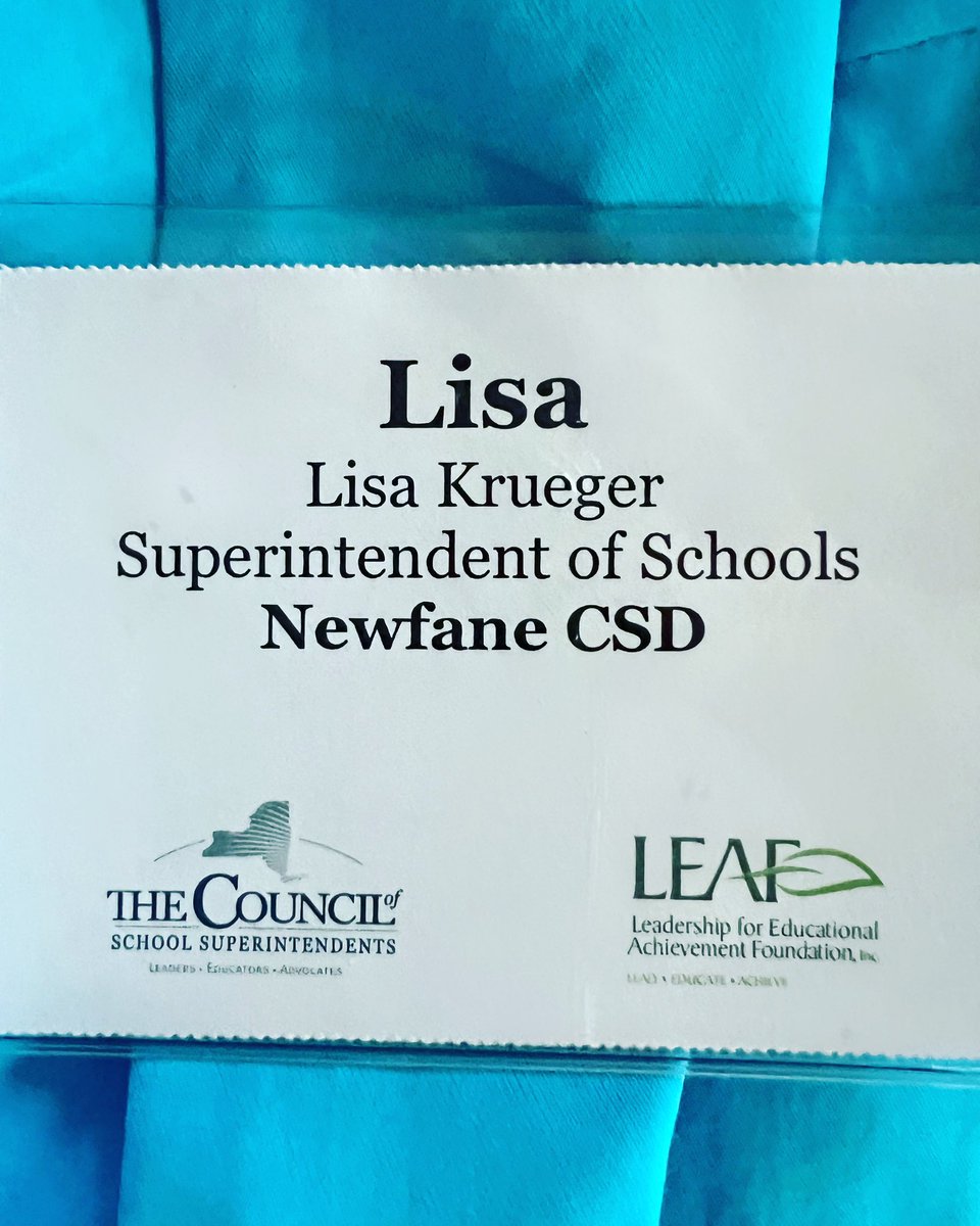 Lovin’ my new name tag!! <a href="/NYSchoolSupts/">NYSCOSS</a> 💙🤍💙🤍