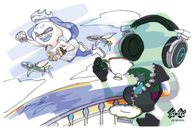 Flight vs Invisibility splatfest [Splatoon two artbook]