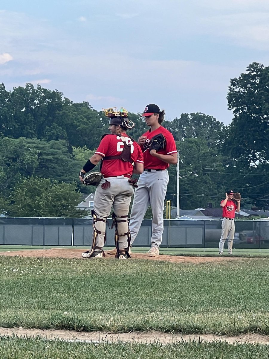 richgamber's tweet photo. The Bull @Dgamber25 @GannonBaseball and Patch @patrick_dinnen @TUDragonsBB the battery for  @b2_baseball collegiate game 2 today.

Just a couple of Mayfield boys @MHSwildcatbsb getting it done! https://t.co/ss7aNAl6cB