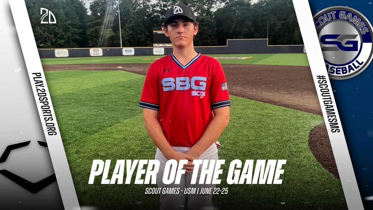 ⭐️ PLAYER OF THE GAME ⭐️

Kolby Stringer: 2-2 HR 2RBI BB

Summer Team: <a href="/SBGsox/">Snopek Baseball Group</a> 

#ScoutGamesMS 
<a href="/ScoutGamesBSB/">Scout Games Baseball</a>