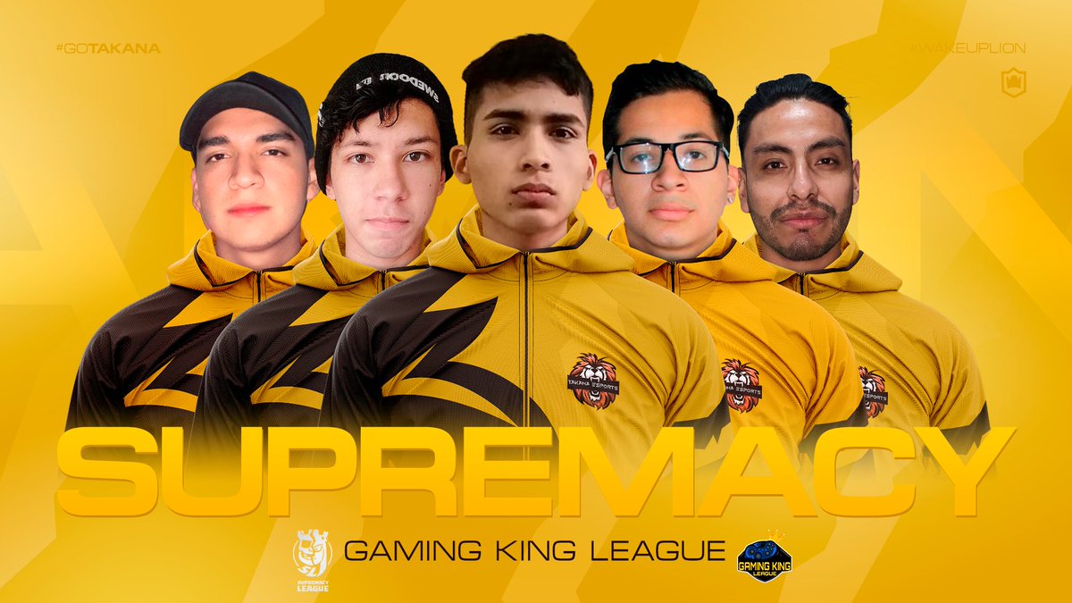 EsportsTakana's tweet photo. #CR | #Presentación

🗣 He aquí! Nuestros Leones que dejarán todo en la arena de @CR_Supremacy @Gkleague1 

Staff:
🧚‍♀️ @MedaLiCR 
🕵️‍♂️ @EnriqueBlackxd

Players:
🦁 @gsosa9759 
🦁 @Maikitol2000 
🦁 @Keshi_cr 
🦁 @08almendraa  
🦁 @MemasosXD1 
🦁 @AntonioMijaCR 

#WakeUpLion #GoTakana https://t.co/FpJuyW9ilb