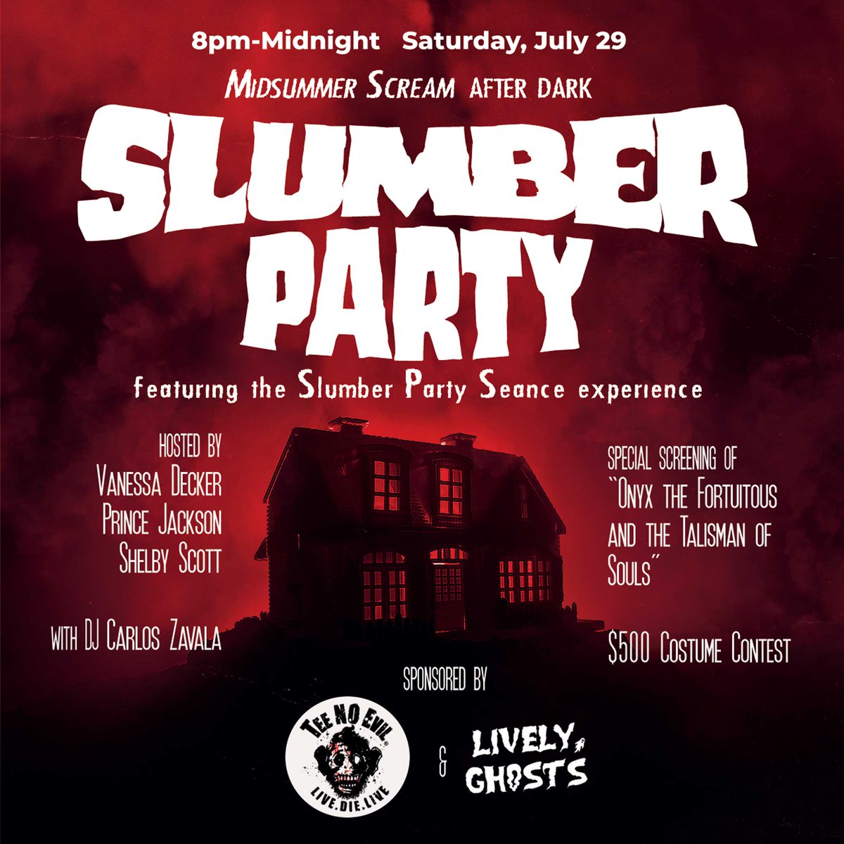 SLUMBER PARTY is the theme of our party, Saturday, July 29 after the Midsummer Scream showfloor closes. Live DJ, $500 costume contest, special immersive experience and... I dunno...
blackcatorange.ticketspice.com/midsummer-scre…
