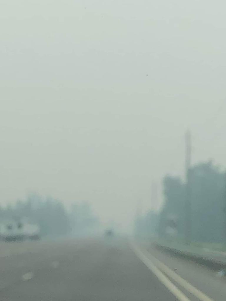 Chelmsford, Ontario, Canada 
Smoke from forest fires 
3 p.m.