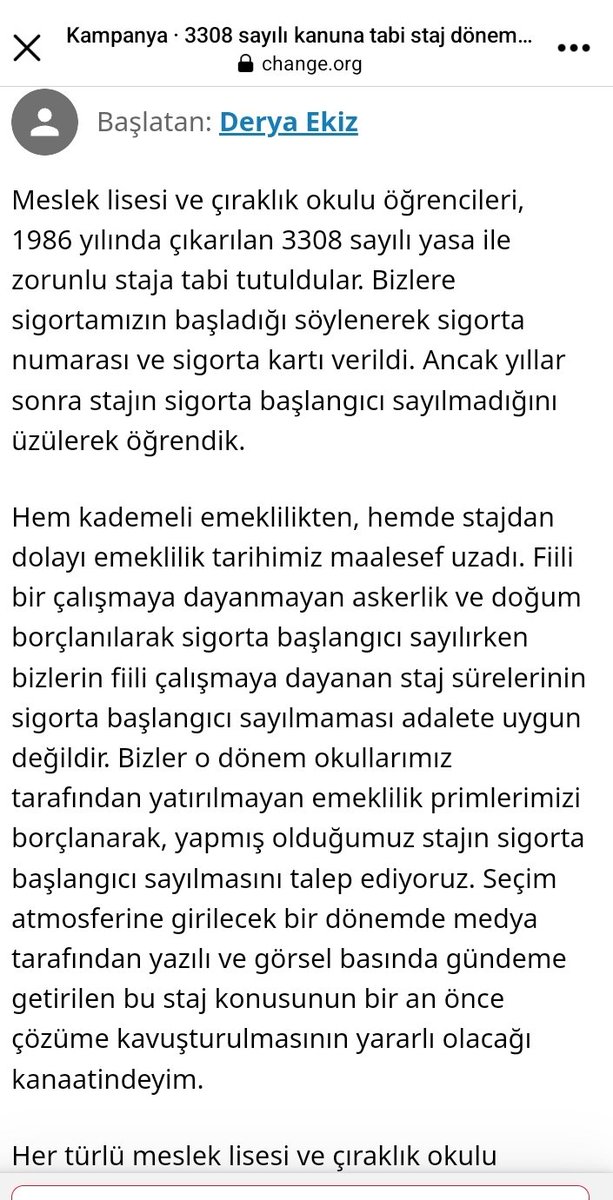 Mrycrd1's tweet photo. Mağduriyetimi sene 2015 de https://t.co/80JjlE02QI da başlatılan imza kampanyası ile öğrenmiştim.8 yıl geçti aradan hala mağdurum. 
Fiili Olarak Çalıştık 
#ÇırakVeStajyerAdaletBekliyor
https://t.co/pECl30REco https://t.co/D9cK01oAJd