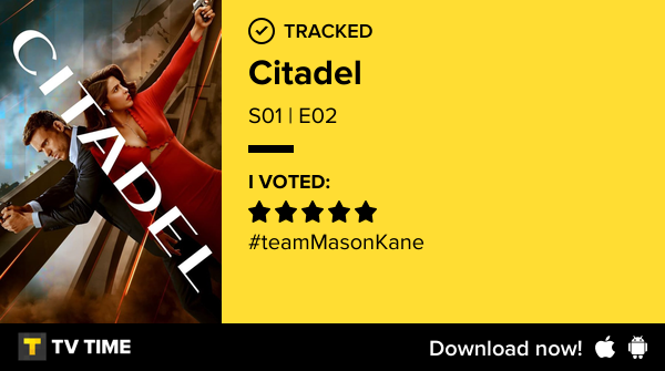i0Meesh's tweet photo. I've just watched episode S01 | E02 of Citadel! #citadel  https://t.co/J1pt4ozPSX #tvtime https://t.co/bdQE5LOTh6