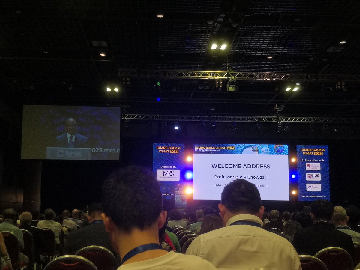 Opening ceremony of #IUMRS-ICAM &amp; #ICMAT2023.

Looking forward to the upcoming talks this week. 👩‍🔬👨‍🔬👩‍🔬👨‍🔬