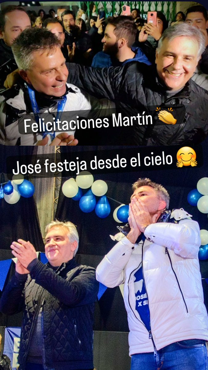 José Manuel festeja desde el cielo 🤗

Felicitaciones <a href="/MartinLlaryora/">Martín Llaryora</a>