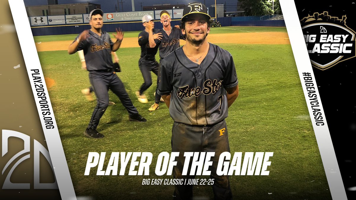 ⭐️ PLAYER OF THE GAME ⭐️

Camden Breaux: 2-3 3RBI

Summer Team: <a href="/team_louisiana/">Team Louisiana Baseball</a> 

#BigEasyClassic
@2DsportsLA