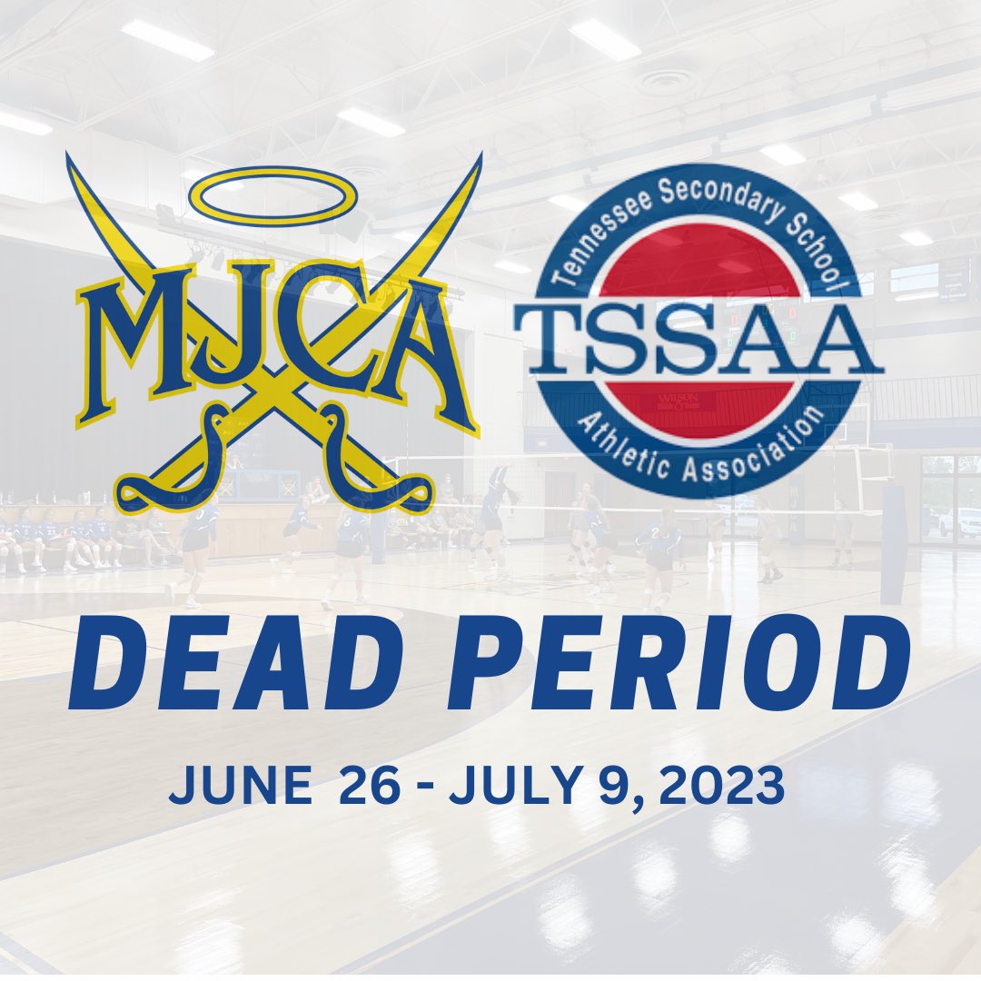 Athletic facilities will be closed for the TSSAA dead period. This is a time of no contact. Enjoy your vacations and rest. We’ll see you in two weeks! #GoSaints
