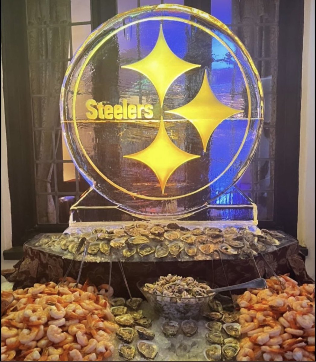 Kenny Pickett had a Steelers Ice Sculpture at his Wedding. #Steelers #NFL