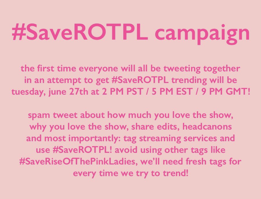 spread the word! #SaveROTPL