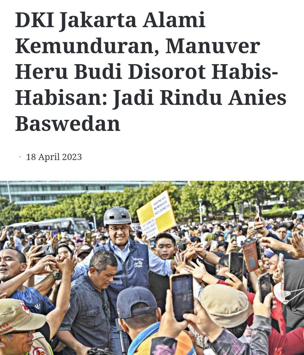 Yang menjegal Anies akan terjungkal.

Warga Jakarta rindu Anies, gak resep Heru Budi PDI

#JokowiGarongDemokrasi 
#JokowiGarongDemokrasi